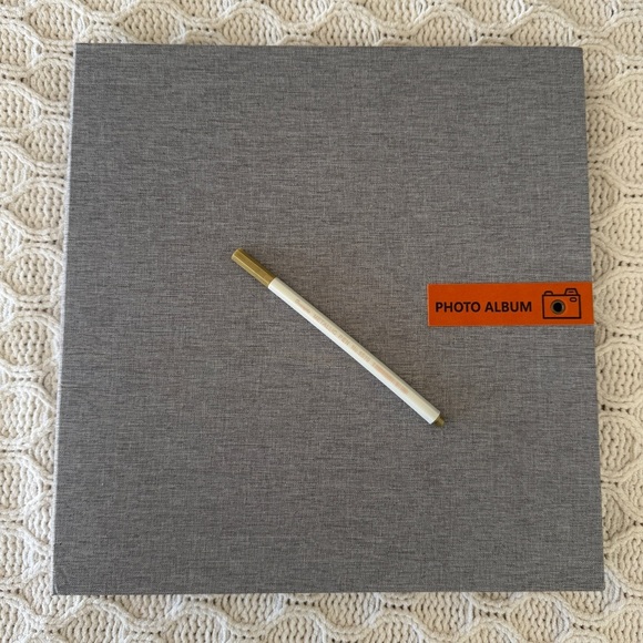 Gray Photo Album with Pen 60 Pages - Picture 1 of 7